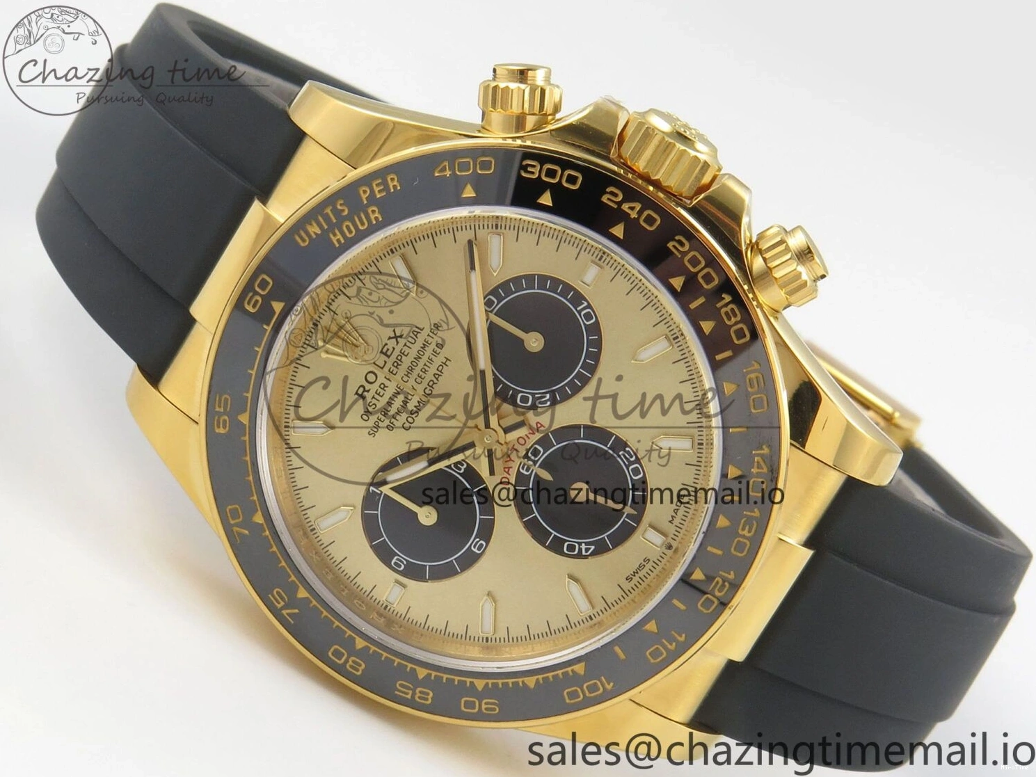 MiroTime 0524 Daytona 126518 VSF 1:1 Best Edition YG Black Dial on Oysterflex Strap VS4131 V2 (Weighted) Refined 329